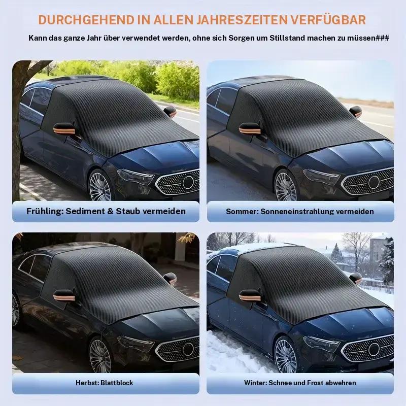 Universelle Windschutzscheiben-Sonnenblende für Autos, magnetische Schneeschutzvorrichtung aus Oxford-Stoff, Frostschutz im Winter, reflektierender Streifen für den Rückspiegel bei Nacht
