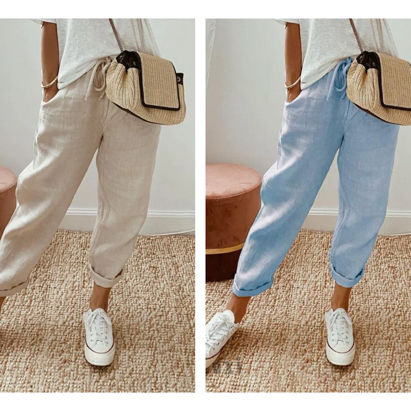 💕58% RABATT💕Lässige Baumwoll- und Leinenhosen für Damen
