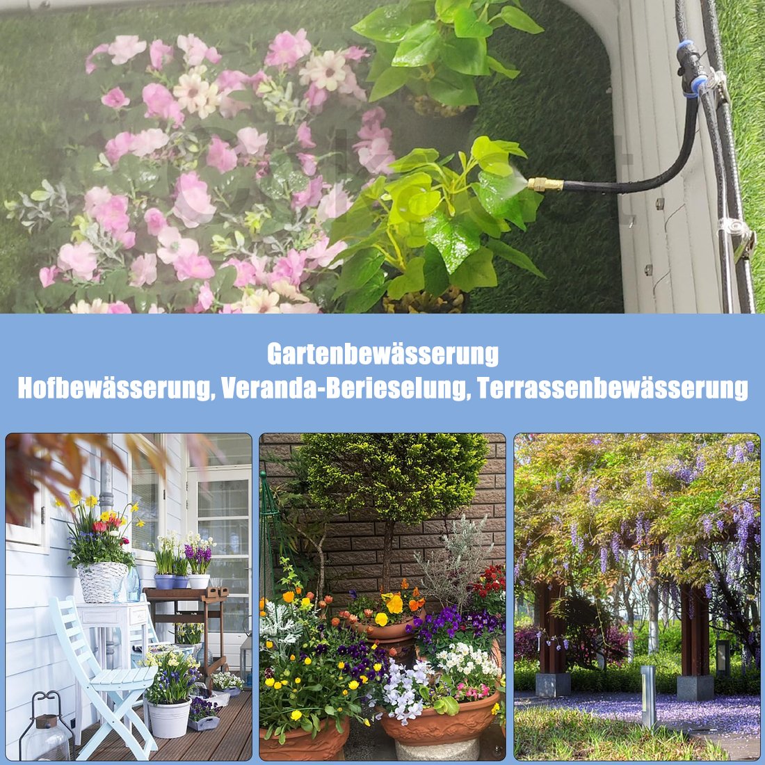 🔥Letzter Tag 49 % Rabatt🔥360° Gebogenes Garten-Automatik-Bewässerungssystem✨