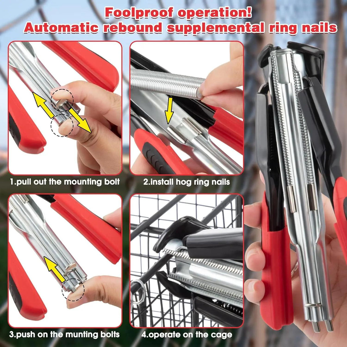 🐔 50% RABATT! 🔧 Käfig-Klemmenzange – Für Hühner-, Vogel- & Kleintierkäfige ✨
