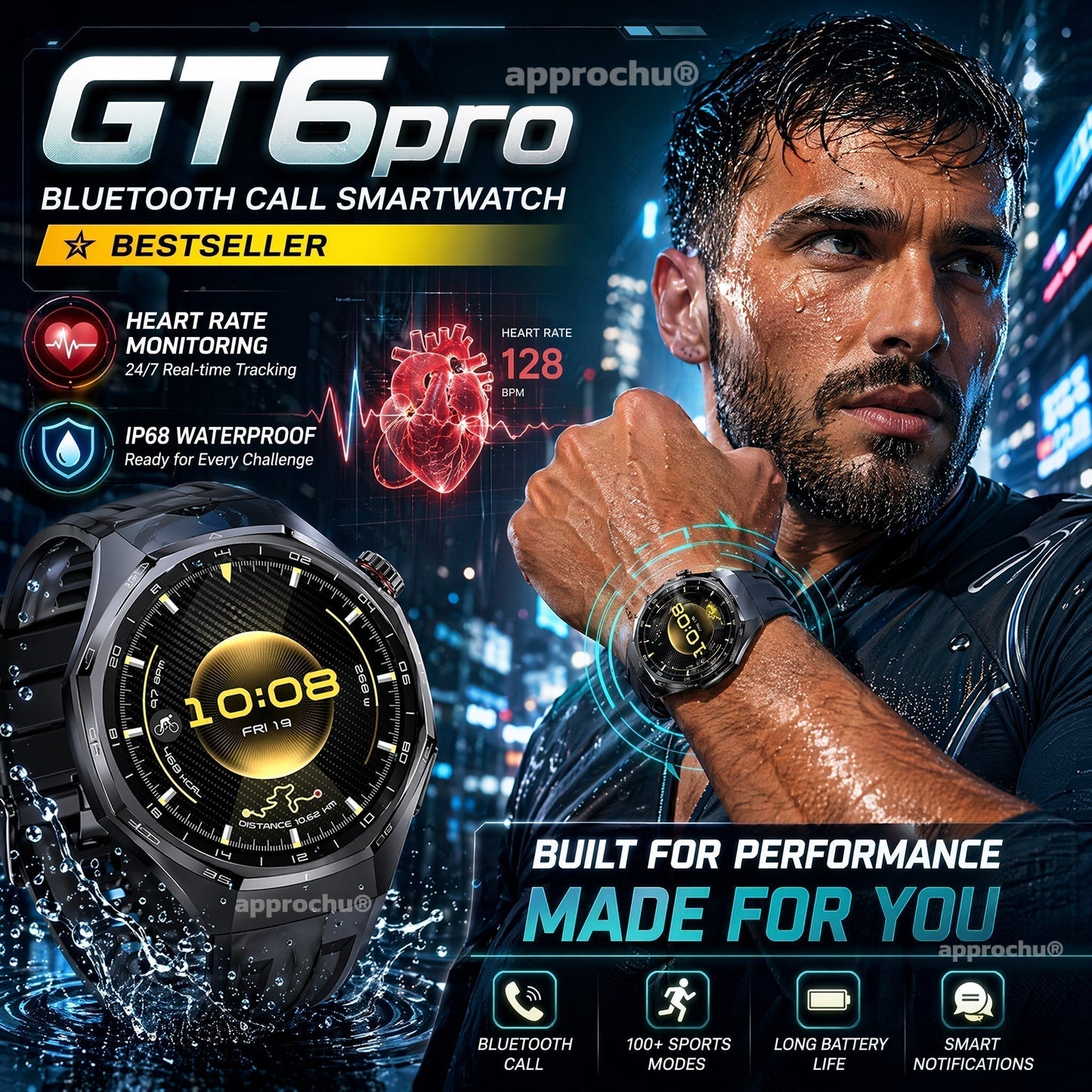 🥳HEISSER SALE 2026🥳💞50.000+ VERKAUFT!👵❤️  GT6pro Bluetooth-Smartwatch mit Anruffunktion – Bestseller
