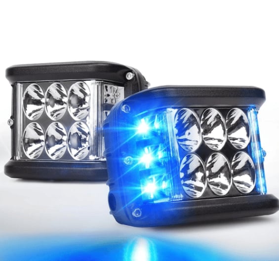 🎅50% RABATT✨ Doppelseitige LED-Warnleuchten für Autos – Zweifarbig, superhell und sicher (Universell für Autos, LKWs, Motorräder und mehr!)