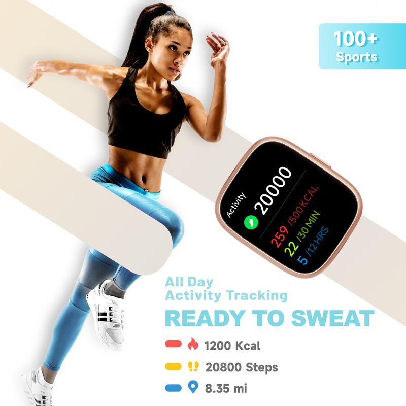 🔥JETZT 60 % RABATT⌚ Multifunktionale Bluetooth-Smartwatch für Sport / 🏃‍100 Sportmodi / 💧IP68 wasser- und staubdicht