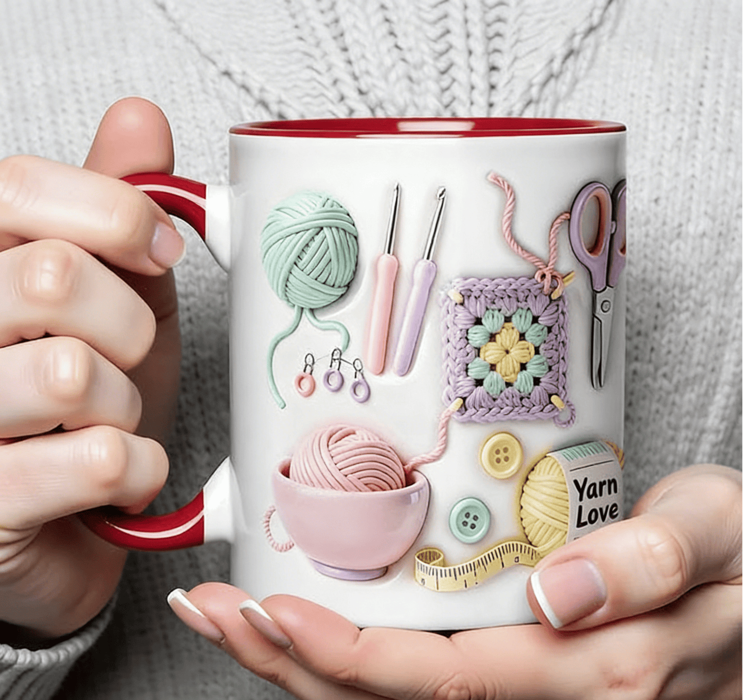 💥LETZTER TAG DES SALE – 50 % RABATT!!🏆Blitz-Sale⚡ Über 50.000 verkaufte Exemplare! Fast ausverkauft💥„Yarn Love“-Tasse, das perfekte Geschenk für Handarbeitsbegeisterte und kreative Köpf