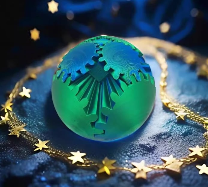 🔥Kürzlich beliebter Direktverkauf ab Werk 🌀3D GearSphere – Das Steampunk Whirling Wonder Fidget