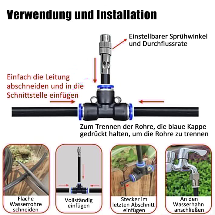 🔥Letzter Tag 49 % Rabatt🔥360° Gebogenes Garten-Automatik-Bewässerungssystem✨