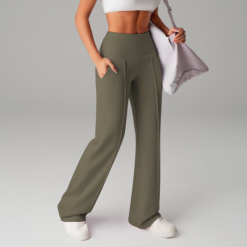 ⌛ Nur noch 3 Tage – 49% auf alles! ⏰ 50.000+ VERKAUFT!💕 Damen-Unifarbene Weite Straight-Leg-Hose