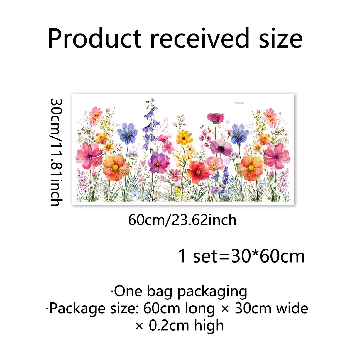 💐Neujahr Heißer Verkauf 50% Rabatt💞 Bunter Blumenstrauß Fenster Sticker🖼️