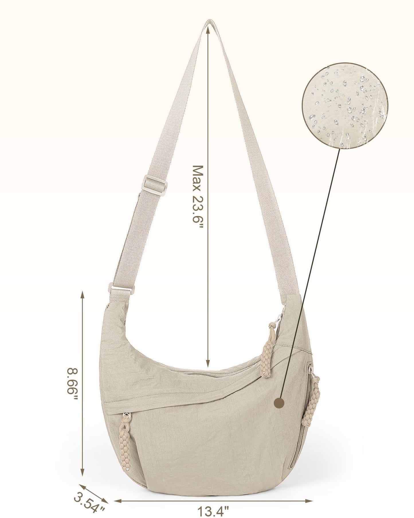🎉Heiße Verkäufe - 50% OFF😍Designer Direktverkauf👜Damen Mode einfarbig Nylon Crossbody Hobo Tasche