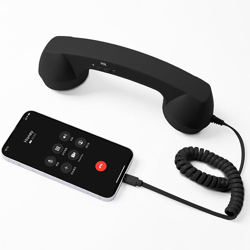 🎄Weihnachtsangebot📞Retro-Telefonhörer für iPhone & Android – Vintage-Hörer mit Typ-C, HD-Mikrofon & Lautsprecher