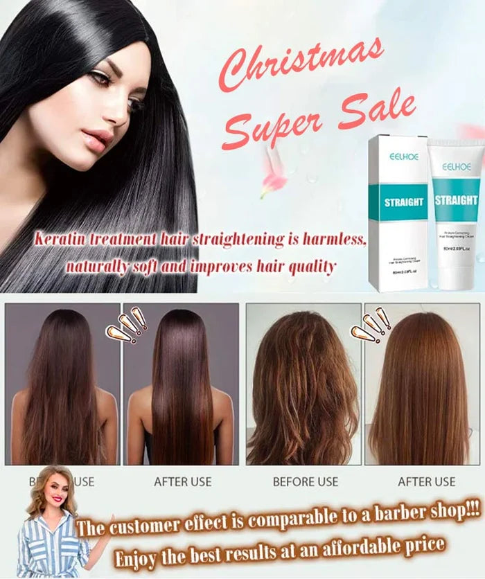 💆‍♀️ KAUFEN 2 ERHALTEN 3! ✨ Seiden- und Keratin-Haarglättungscreme - Professionelle Frizz-Kontrolle mit Hitzeschutz für Geschmeidiges & Glänzendes Haar bis zu 48H 🌟🧖‍♀️