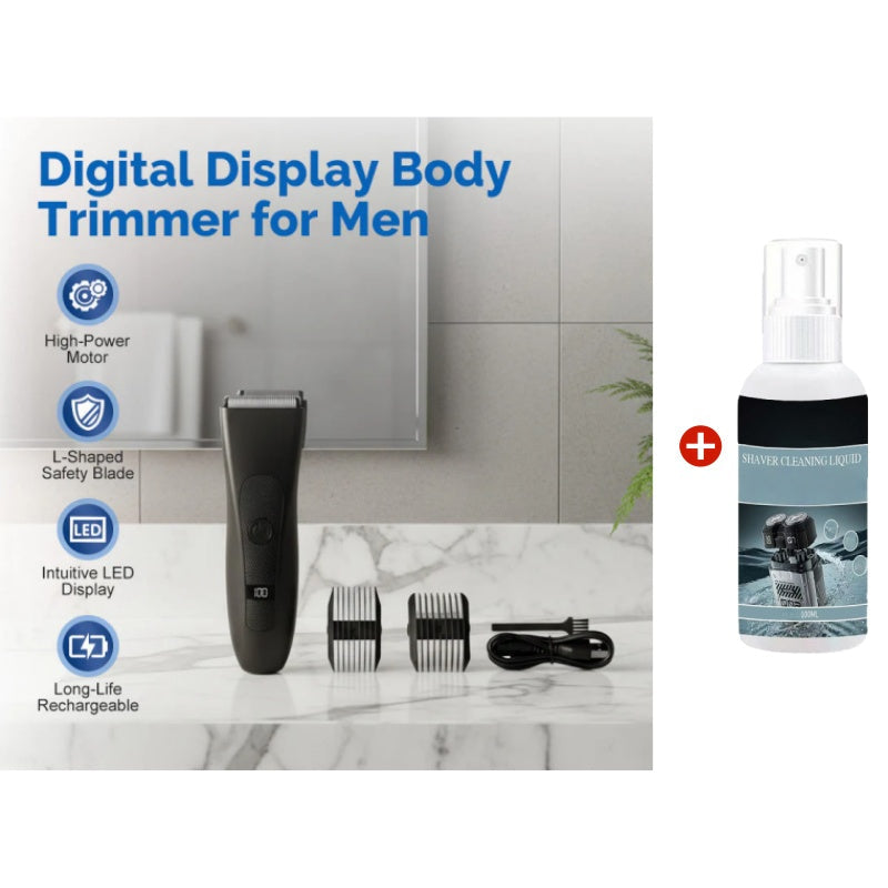 📢📢50% RABATT!!🔥🔥Über 35.000 Mal verkauft!!✂️Digitaler Körperrasierer für Männer mit digitalem Display✨