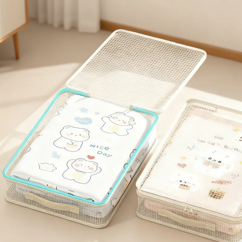 DURCHSICHTIGE SCHRANKORGANIZER - 6-teiliges Set mit Vakuumventil, Spart 80% Platz & Schützt Kleidung vor Staub und Feuchtigkeit 🔒✨