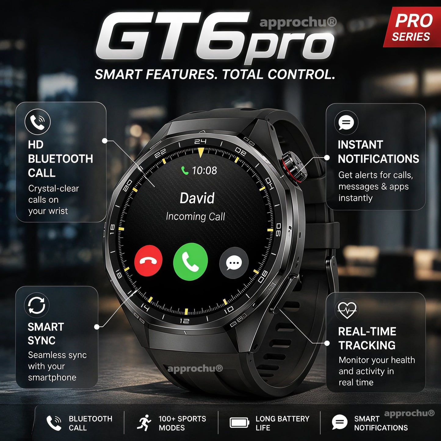 🥳HEISSER SALE 2026🥳💞50.000+ VERKAUFT!👵❤️  GT6pro Bluetooth-Smartwatch mit Anruffunktion – Bestseller