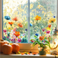 💐Neujahr Heißer Verkauf 50% Rabatt💞 Bunter Blumenstrauß Fenster Sticker🖼️