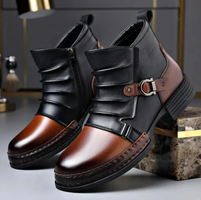 👞🔥JETZT 50 % RABATT! ⏰ Herren-Ankle-Boots aus echtem Leder – Strapazierfähig, stylisch und ganztägiger Tragekomfort für Freizeit und Beruf 🔧