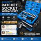 📢📢50% RABATT !!⏰29-teiliges Ratschen-Steckschlüssel-Set – Chrom-Vanadium-Stahl, 11 Stecknüsse & 10 Bits. Perfekt für Autoreparaturen & DIY 🛠️✨