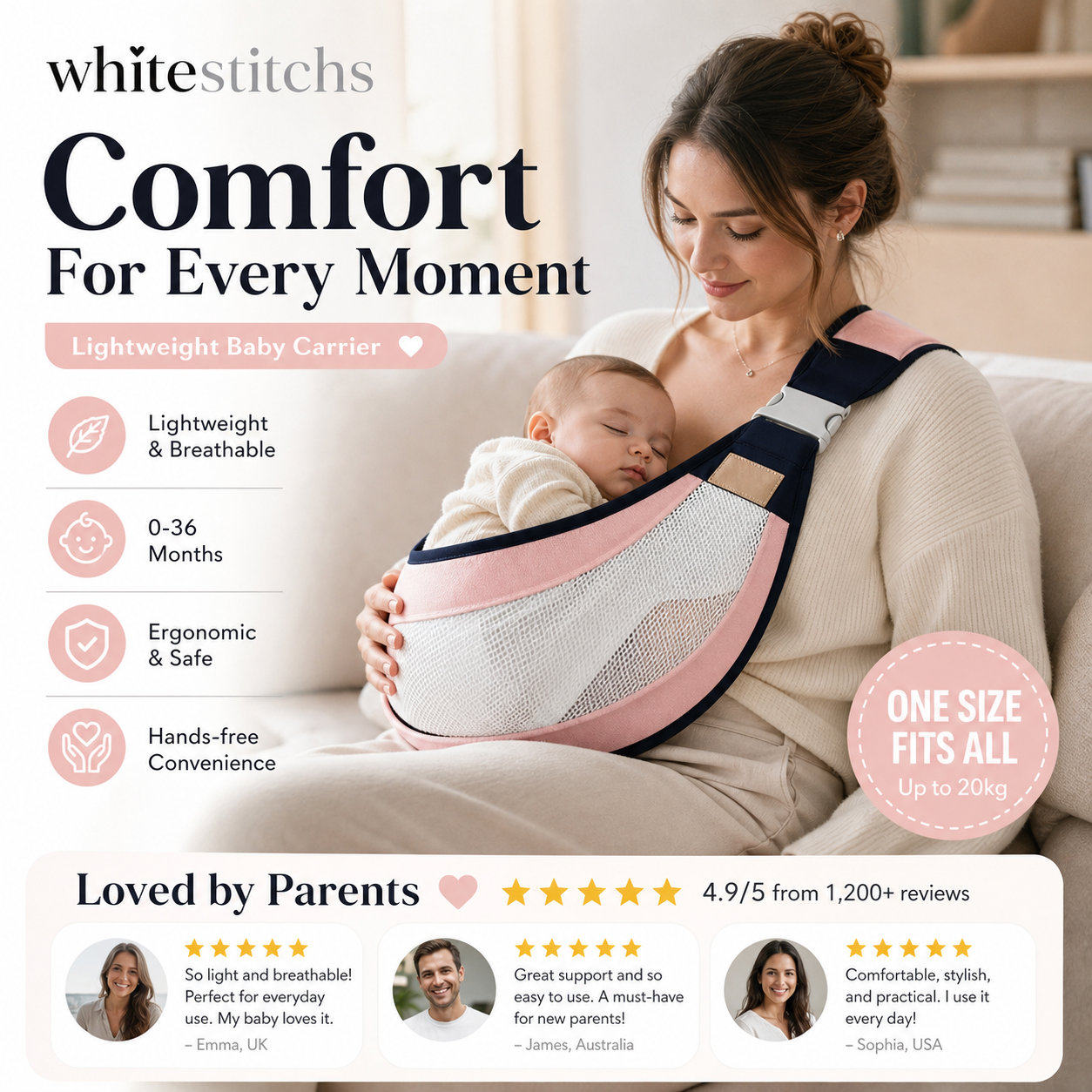 👶💛 JETZT 50 % RABATT! 4-in-1-Trage mit atmungsaktivem Mesh – 0–36 Monate, vorne und hinten – nah am Kind, die Hände frei ✨