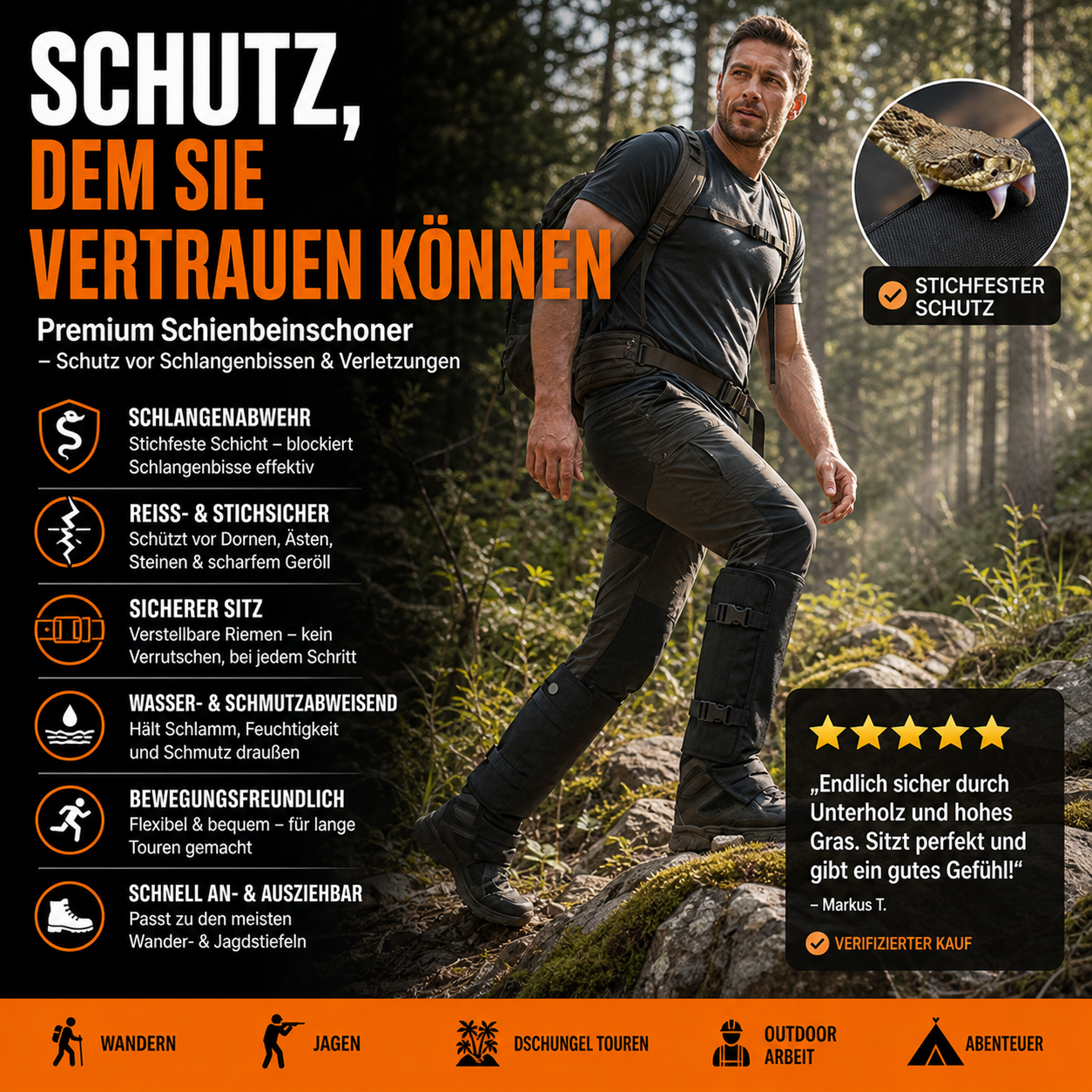 🛡️Egal ob Schlamm, Schnee oder Unterholz: Der ultimative Beinschutz jetzt 50% Rabatt! 🦌