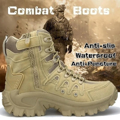 ✨Kostenloser Versand✨Zeitlich begrenzt 50%RABATT💕 Herren Outdoor wasserdichte rutschfeste Wanderstiefel Kampfstiefel