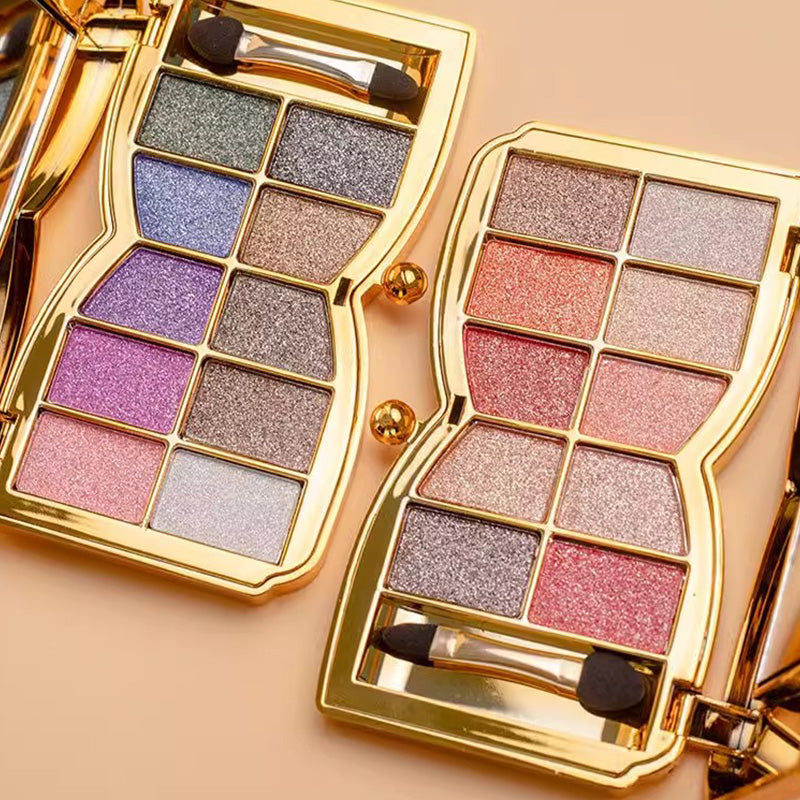 🌸🧸Winnie der Bär glänzt hell mit 10 Farben Diamant-Lidschatten, Glitzer- und Perlglanz-Lidschatten-Palette, in All-Match-Lidschatten-Bühnen-Make-up