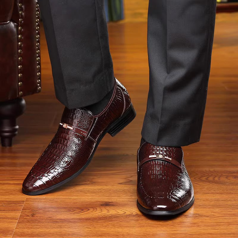 🔥2025 Neue Heiße Verkauf🔥Herrenschuhe aus Leder mit Krokodilmuster