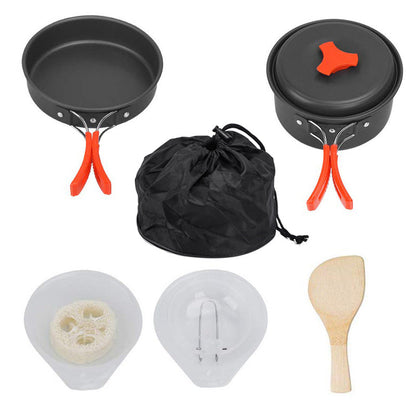 🔥 45% Rabatt ⛺ Tragbares Outdoor-Camping-Kochgeschirr-Set