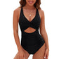 🔥SOMMERSCHLUSSVERKAUF 49% RABATT🔥Damen Push-up Tummy Control Badeanzüge V-Ausschnitt Cutout Badeanzüge