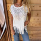 👚49% Rabatt💕Unifarbenes, kurzärmeliges Damen-T-Shirt mit heißem Aufdruck und ausgefranstem Saum