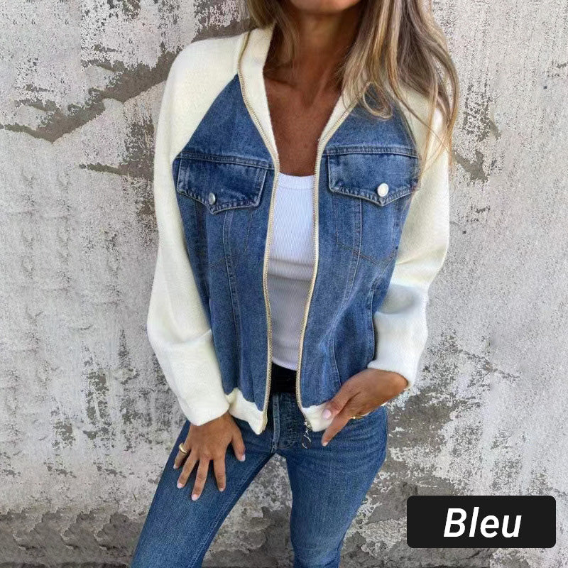 Sommerschlussverkauf Neue Produkte 49 % Rabatt🍃🔥Neue modische kreative Denim-Spleißjacke für Damen