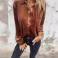 Women's Long-Sleeve Button-Down Shirt with Pocket