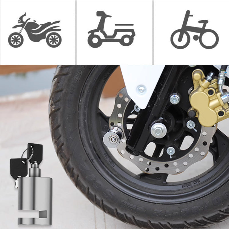 Diebstahlsicheres Motorrad-Scheibenschloss