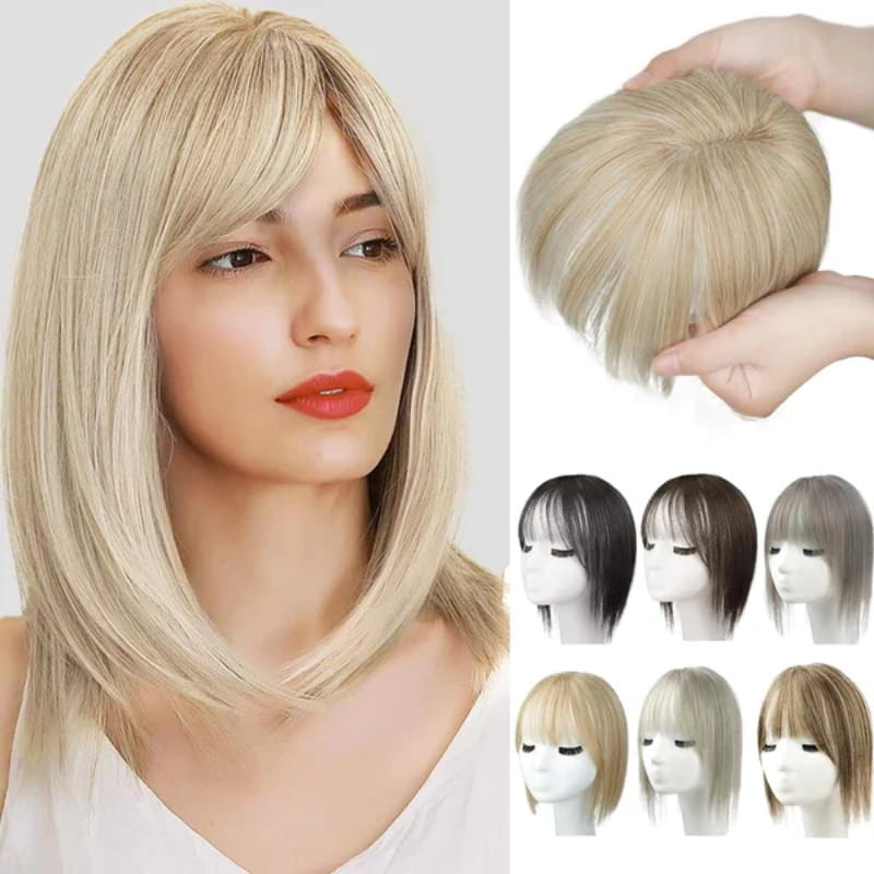 💥LIMITIERTES ANGEBOT-50% RABATT💥 Natürliche Haarteile mit Pony für Damen (100% Echthaar)