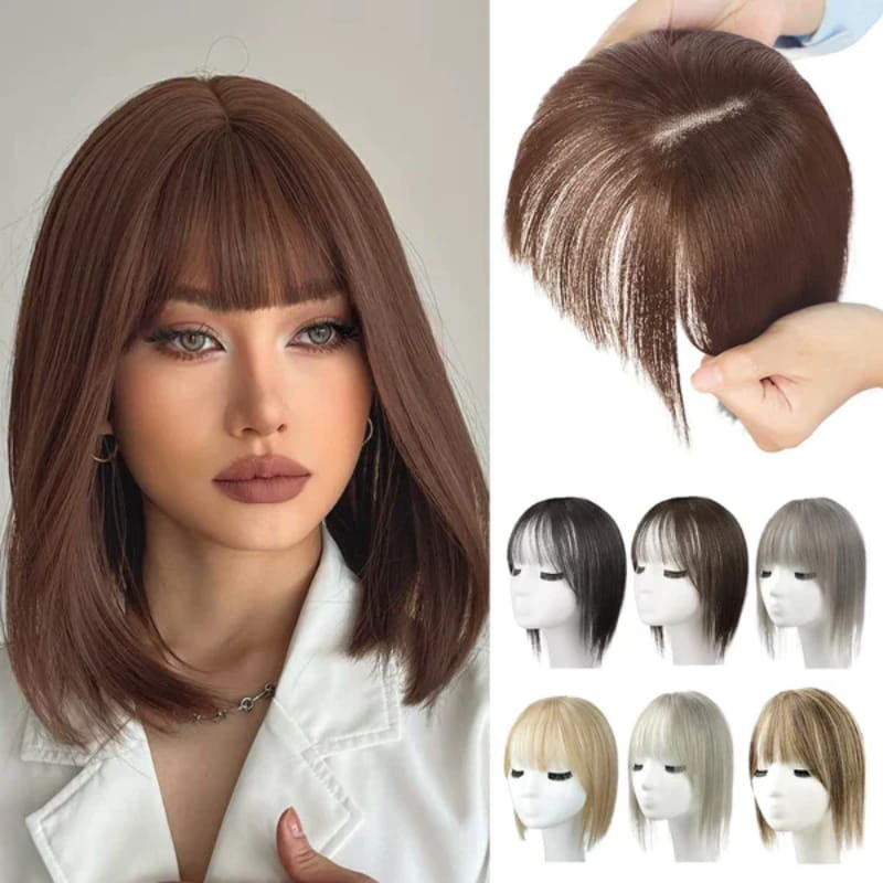 💥LIMITIERTES ANGEBOT-50% RABATT💥 Natürliche Haarteile mit Pony für Damen (100% Echthaar)