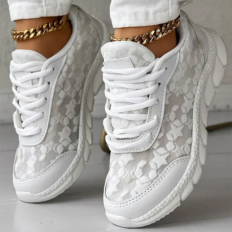 🌸Spätsommerschlussverkauf 🌸Zeitlich begrenzt 38 % RABATT💕Je mehr Sie kaufen, desto höher ist der Rabatt💕【35-44】Atmungsaktive Sneakers mit runder Zehe und Spitze