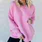 Trendy Loose Fit Langarm-Sweatshirt für Damen mit Rundhalsausschnitt