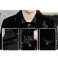 Herren Druck Revers Button Down Jacke