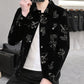 Herren Druck Revers Button Down Jacke