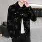 Herren Druck Revers Button Down Jacke