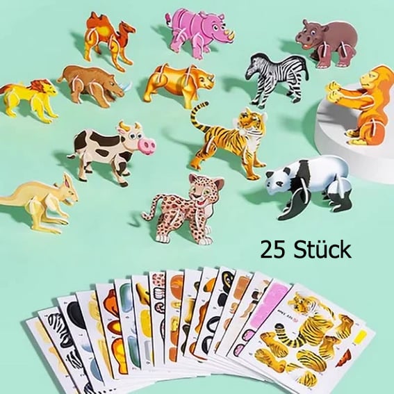 🧩 WEIHNACHTSANGEBOT 50% RABATT! ✨ Erzieherisches 3D-Cartoon-Puzzle - 57-teilig mit leuchtenden Farben für kreatives Lernen bei Kindern 🎨👧