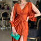 Glänzendes, fließendes, einfarbiges, bodenlanges Kleid für Damen