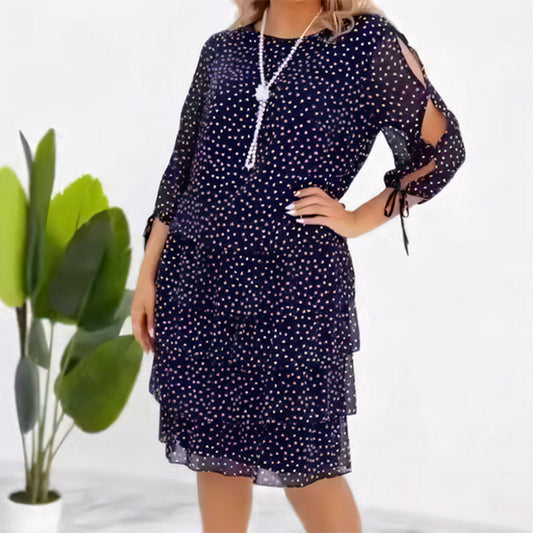 🔥50% Rabatt heute 🎁Lässiges bedrucktes Lagenkleid für Damen