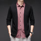 Herren Fake Zweiteiliger Gestreifter Langarmpullover（50% OFF）