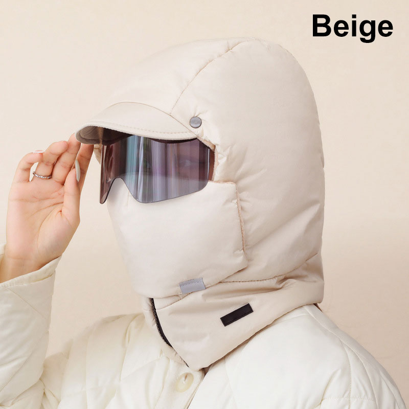 🌸Winddichte Vollgesichts-Outdoor-Reitmaske mit Brille❄️