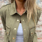 Funktionsjacke aus Wildlederimitat mit Knopfleiste für Damen