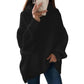 Übergroßer Rollkragenpullover aus einfarbigem Strick für Damen