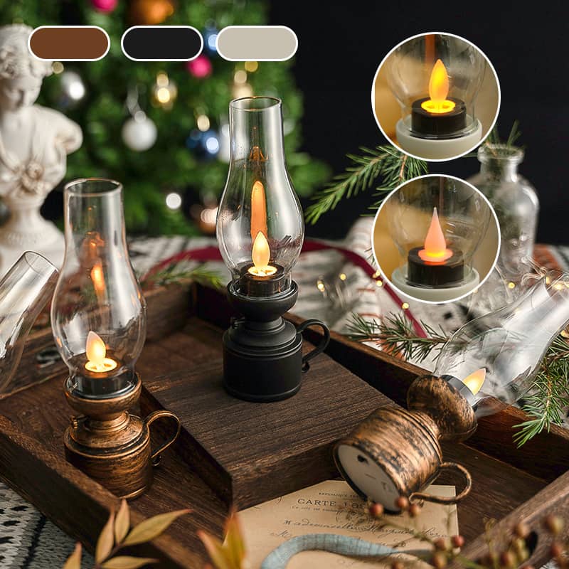 ✨🔥LED-Vintage-Petroleumlampe mit beweglicher Flamme