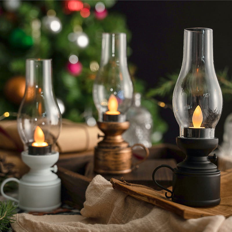 ✨🔥LED-Vintage-Petroleumlampe mit beweglicher Flamme