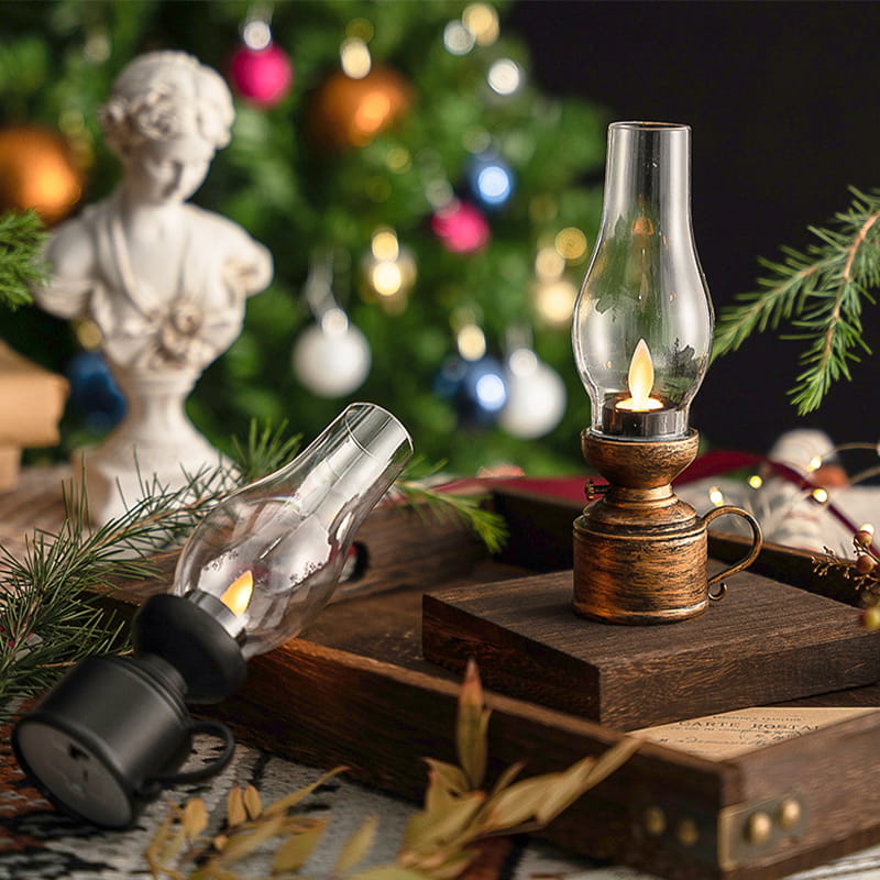 ✨🔥LED-Vintage-Petroleumlampe mit beweglicher Flamme
