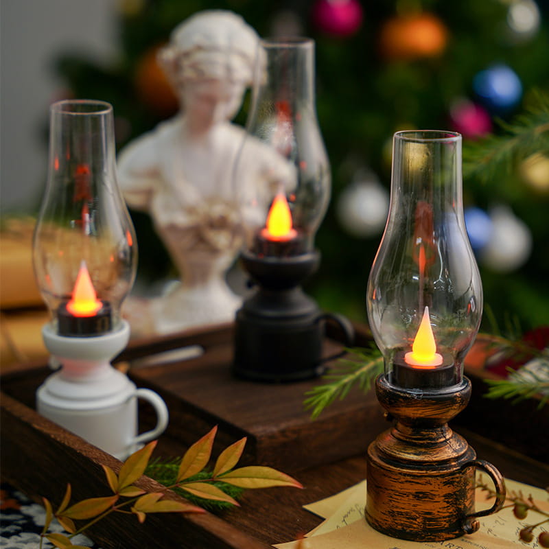 ✨🔥LED-Vintage-Petroleumlampe mit beweglicher Flamme